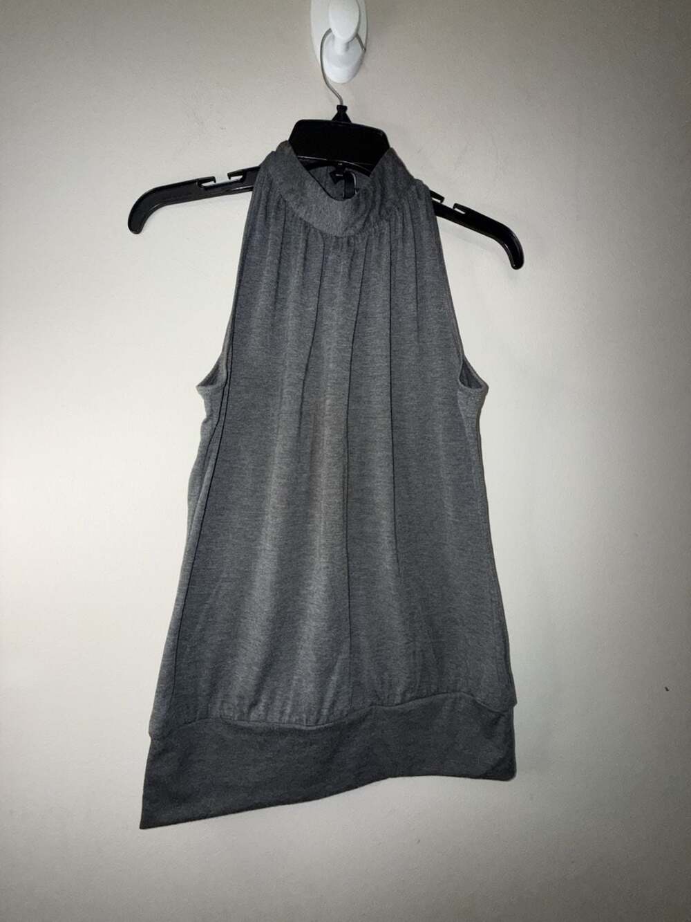 Milano Sleeveless Pleated Mock-Neck Blouse Tank Top